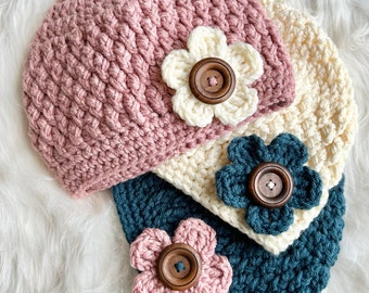 Cancer Beanie Crochet Pattern, Chemo Hat Women Crochet Pattern, Easy Crochet Beanie Pattern, Women's Hat Pattern, Simple Crochet Pattern