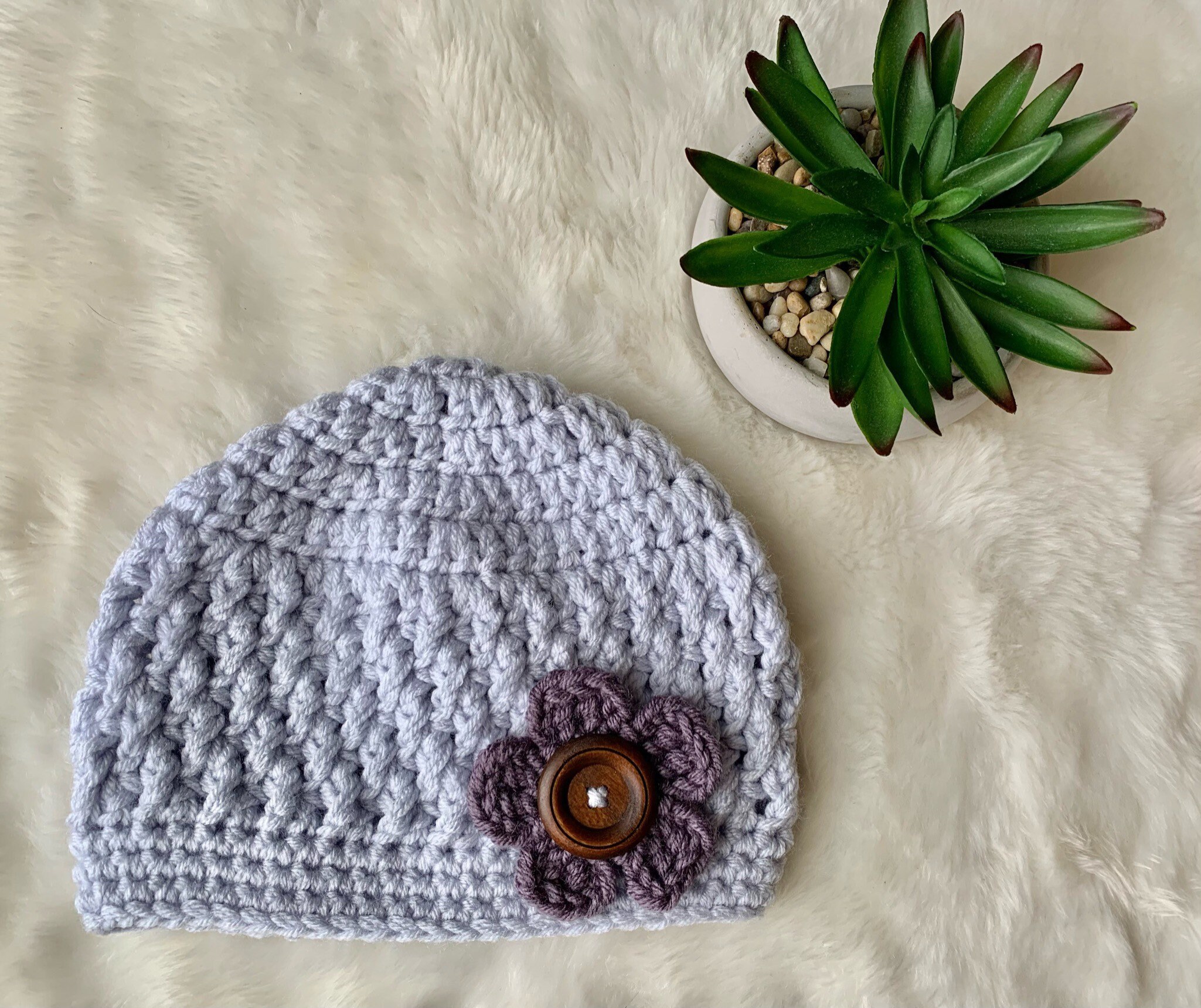 Crochet Winter Hat With Interchangeable Flower, Chemo Beanie - Etsy