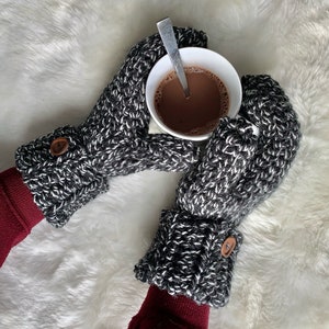 Winter Mittens for Women, Fall Gifts for Teenage Girls, Warm Mittens, Crochet Mittens, Unique Birthday Gift for Daughter, Stocking Stuffers