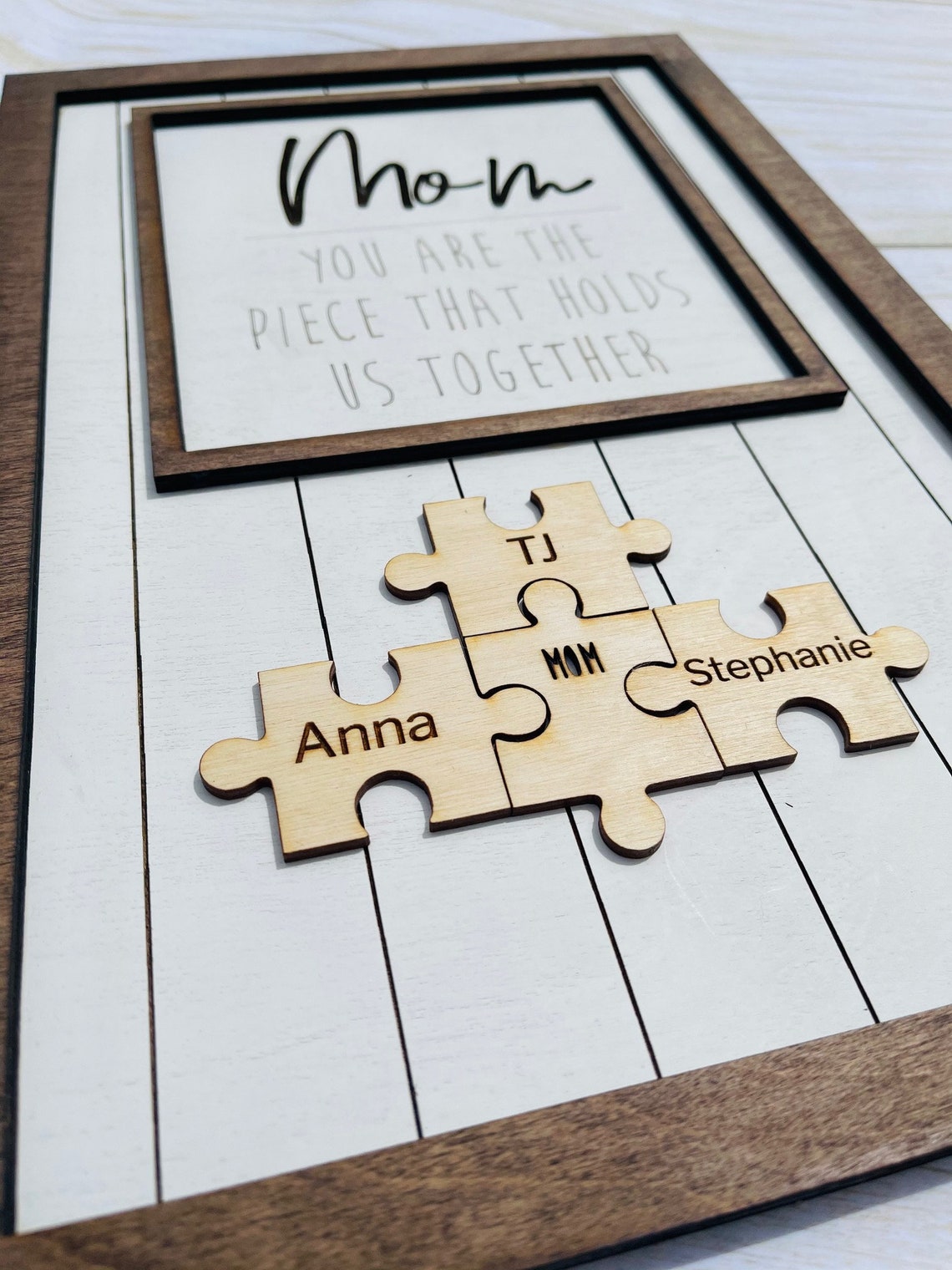 Mothers Day Puzzle Sign Personalized Gift for Mom Etsy
