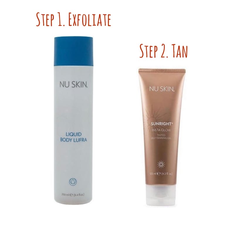 Nu Skin Insta Glow Sunless Tanning Gel and Body Lufra Duo / Etsy