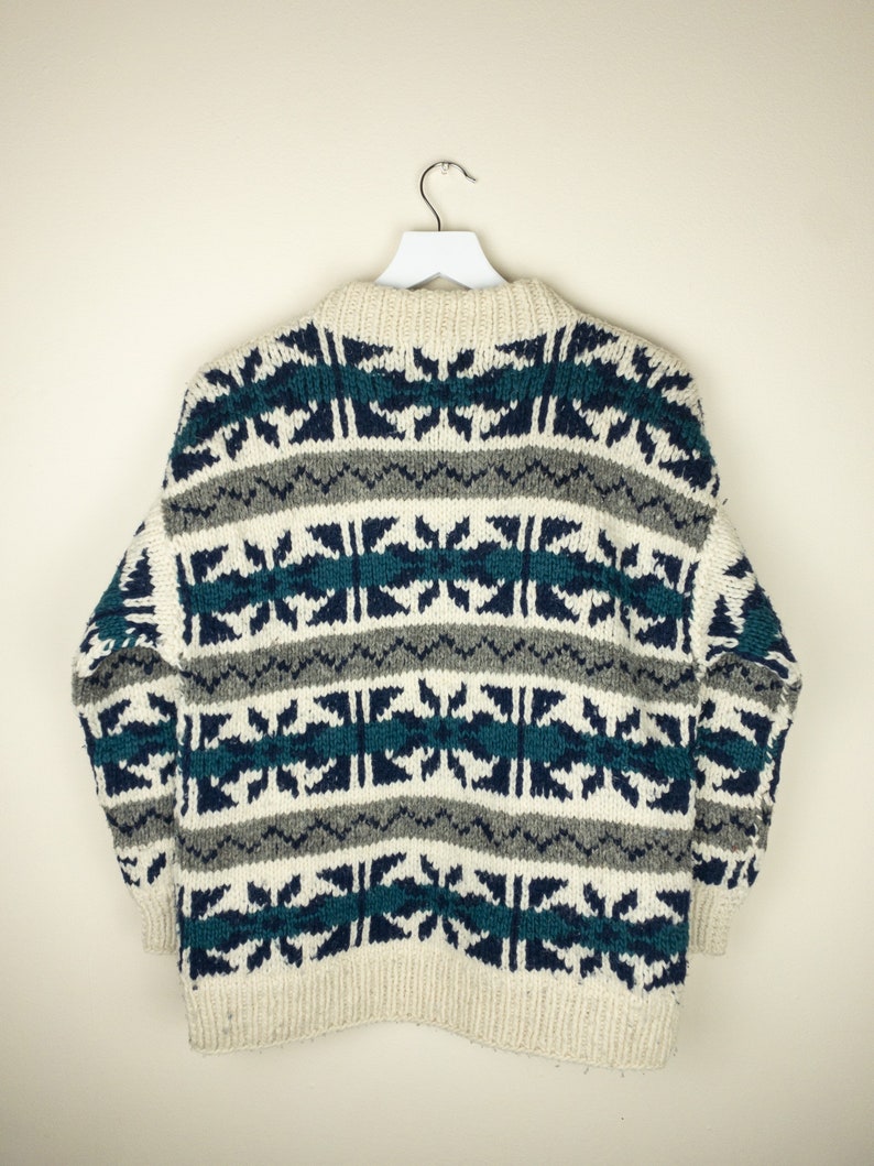 Vintage Pullover Wool Jumper with all-over design