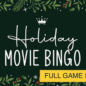 Hallmark / Holiday Movie Bingo Game for 1-6 Players with Dry Erase Markers comes in Red Burlap Bag FREE SHIPPING image 1