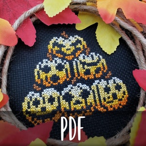 Pile o&#39; Pals - Modern Cross Stitch Design Pattern, PDF Digital Download