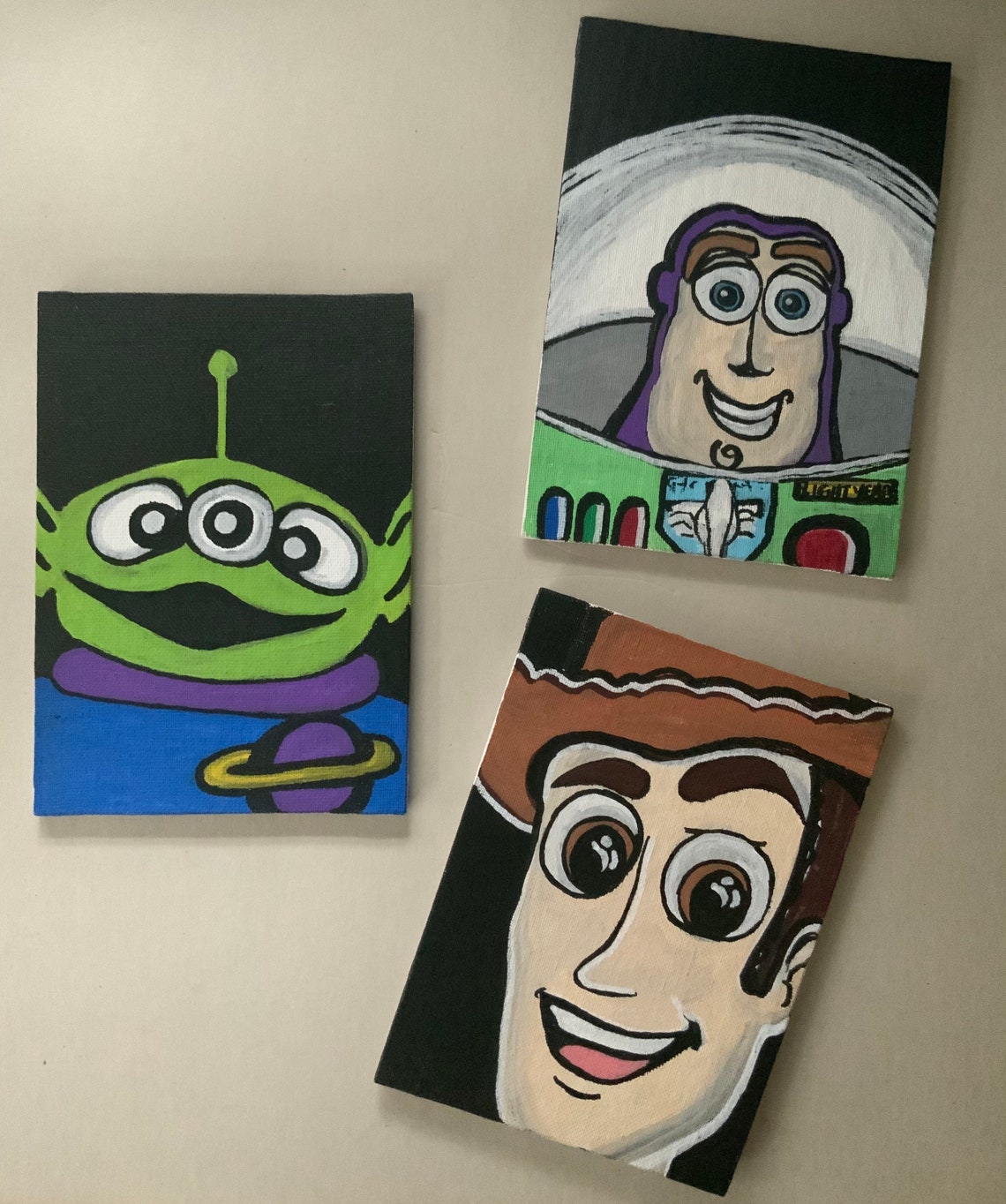 Toy Story Original Art Set of 3 Etsy