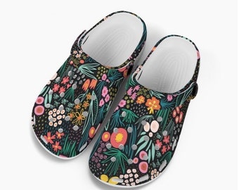 Clogs for Kids Childrens Slip On Style Shoes Girls Clog Sandals Birthday Gift for Child Floral