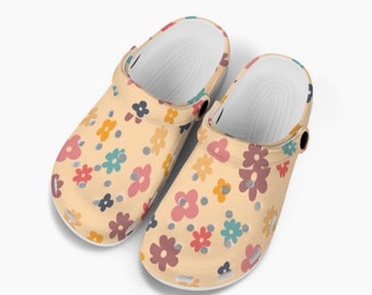 Clogs for Kids Childrens Slip On Style Shoes Girls Clog Sandals Birthday Gift for Child Flowers