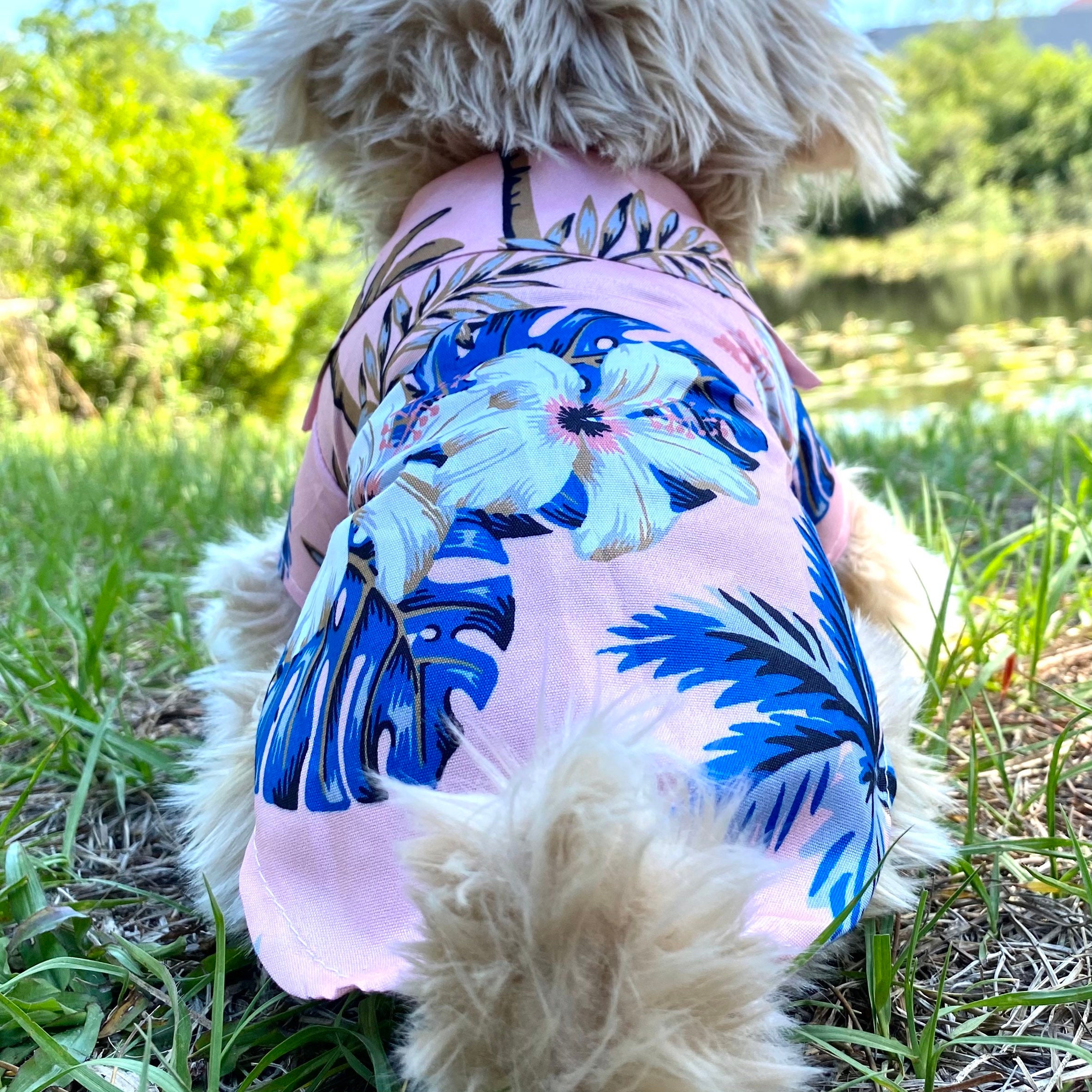 Pink Hawaiian Dog Shirt / Dog Clothes / Dog / Dog Shirt / Dogs Etsy