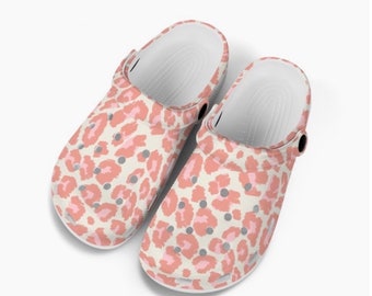 Clogs for Kids Childrens Slip On Style Shoes Girls Clog Sandals Birthday Gift for Child Leopard