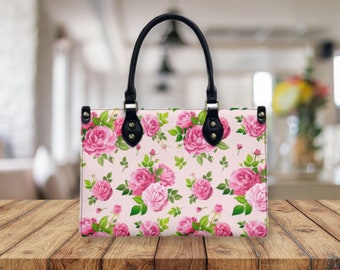 Bloemen roze portemonnee voor vrouwen schoudertas grote handtas Satchel PU leer mode reizen cadeau voor haar