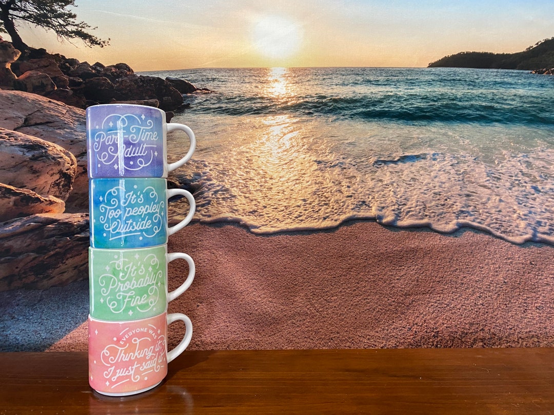 Set of 4 Cricut Stackable Mugs Already Made With Infusible Ink. Etsy