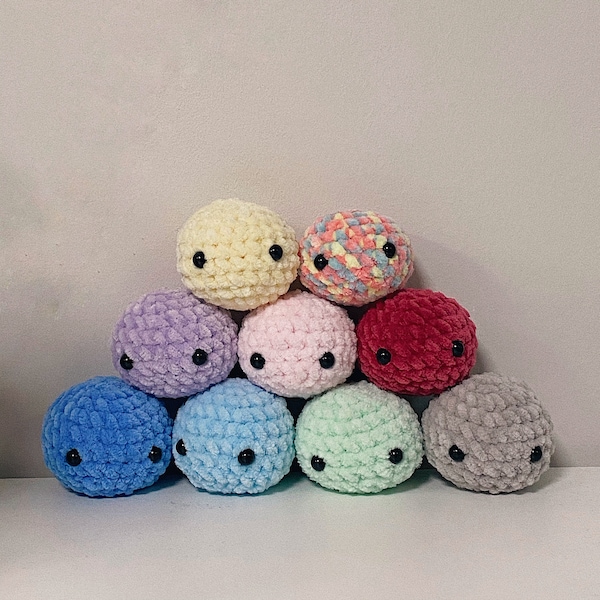 Crochet Mochi Squishy – Handmade Velvet Stress Ball, Fidget Toy, Super Soft