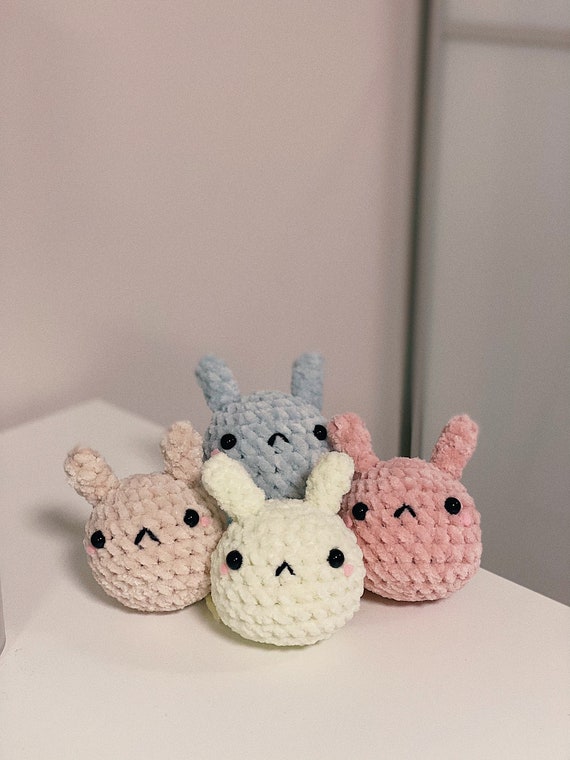 Bunny Squishy Cute Handmade, Super Soft Velvet Crochet Amigurumi Bunny  Rabbit Stress Ball/ Anxiety Ball/ Worry Ball/ Fidget Toy 