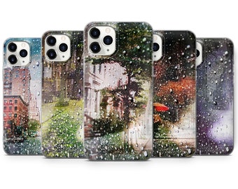 Rainy Streets Phone Case Weather Cover for iPhone 15, 14, 13, 12, 11 Pro XS 7 8 SE 2020 & Samsung S20 Lite S8 A71 A51 Huawei P20 P30 Pro E31
