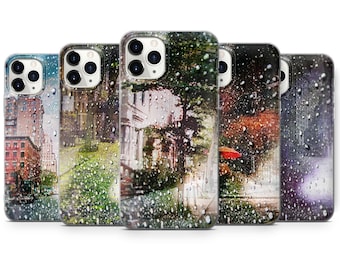 Rainy Streets Phone Case Weather Cover for iPhone 16, 15, 14, 13, 12, Samsung S24Ultra, S23FE, S22, A15, A14, Pixel 9Pro XL, 8Pro, 7A, 6A