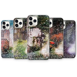 Rainy Streets Phone Case Weather Cover for iPhone 16, 15, 14, 13, 12, Samsung S24Ultra, S23FE, S22, A15, A14, Pixel 9Pro XL, 8Pro, 7A, 6A