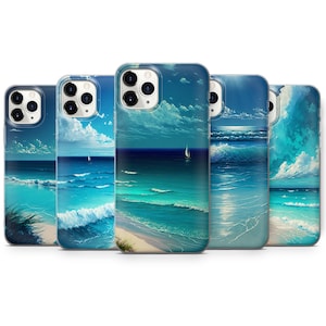 Water Phone Case Ocean Summer Cover for iPhone 16, 15Plus, 14, 13, 12, Samsung S24Ultra, S23FE, S22, A15, Pixel 9Pro XL, 8A, 8Pro, 7A, 6A