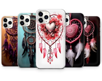 Dream Catcher Phone Case Bohemian Cover for iPhone 16, 15, 14, 13, 12, Samsung S24Ultra, S23FE, S22, A15, Pixel 9Pro XL, 8A, 8Pro, 7A, 6A