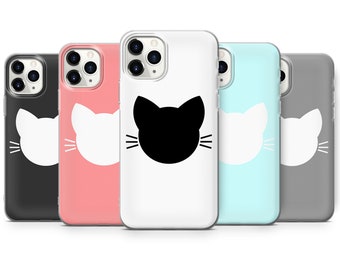 Cute Cat Phone Animal Print Cover for iPhone 16, 15Plus, 14, 13, 12, Samsung S24Ultra, S23FE, S22, A15, A14, Pixel 9Pro XL, 8A, 8Pro, 7A, 6A