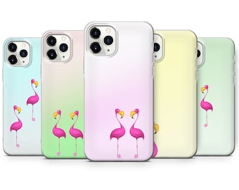 Flamingo Phone Case Tropical Cover for iPhone 16, 15Plus, 14, 13, 12, Samsung S24Ultra, S23FE, S22, A15, Pixel 9Pro XL, 8A, 8Pro, 7A, 6A