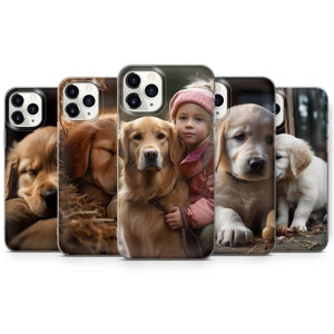 Golden Retriever Handyhülle Hund Cover für iPhone 16, 15, 14, 13, 12, Samsung S24Ultra, S23FE, S22, A15, A14, Pixel 9Pro XL, 8A, 8Pro, 7A, 6A