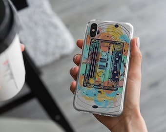 Cassette telefoonhoesje Vintage cover cover voor iPhone 12, 11 Pro XS 7 8 SE 2020 & Samsung S20 Lite S8 A71 A51 Huawei P20 P30 Pro E11