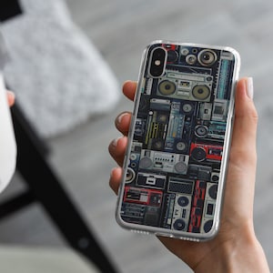 Tonband Handytasche Kassette Cover für iPhone 16, 15, 14, 13, 12, Samsung S24Ultra, S23FE, S22, A15, Pixel 9Pro XL, 8A, 8Pro, 7A, 6A