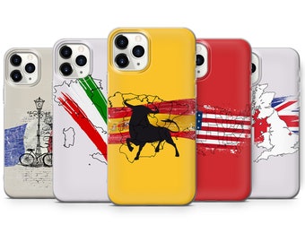 Flag Phone Case Country Cover for iPhone 16, 15Plus, 14, 13, 12, Samsung S24Ultra, S23FE, S22, A15, A14, Pixel 9Pro XL, 8A, 8Pro, 7A, 6A