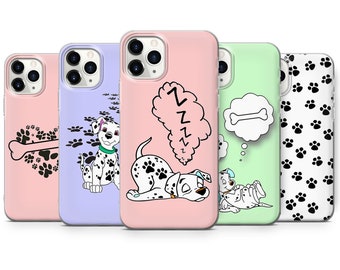 Funda para teléfono con diseño de dálmata, bonita funda para iPhone 16, 15Plus, 14, 13, 12, Samsung S24Ultra, S23FE, S22, A15, A14, Pixel 9Pro XL, 8Pro, 7A, 6A