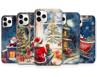 Christmas Tree Phone Case Snow Cover for iPhone 16, 15, 14, 13, 12, Samsung S24Ultra, S23FE, S22, A15, A14, Pixel 9Pro XL, 8A, 8Pro, 7A, 6A