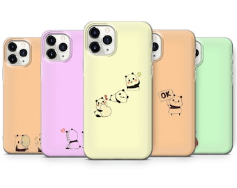 Panda Bear Phone Case Animal Cover for iPhone 16, 15, 14, 13, 12, Samsung S24Ultra, S23FE, S22, A15, A14, Pixel 9Pro XL, 8A, 8Pro, 7A, 6A