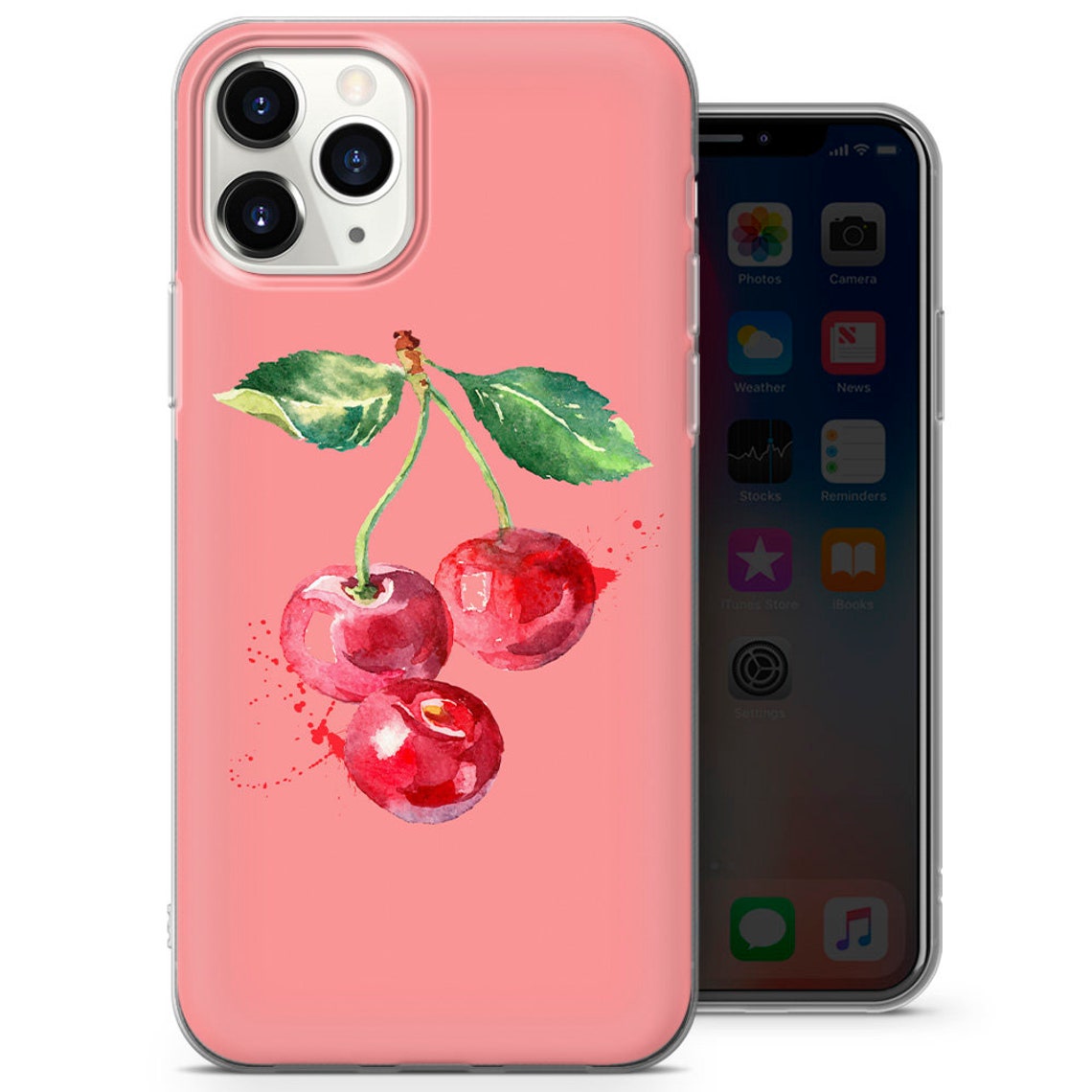 Cherry Phone Case Berry Pattern Cover for Iphone 12 11 Pro XS Etsy UK