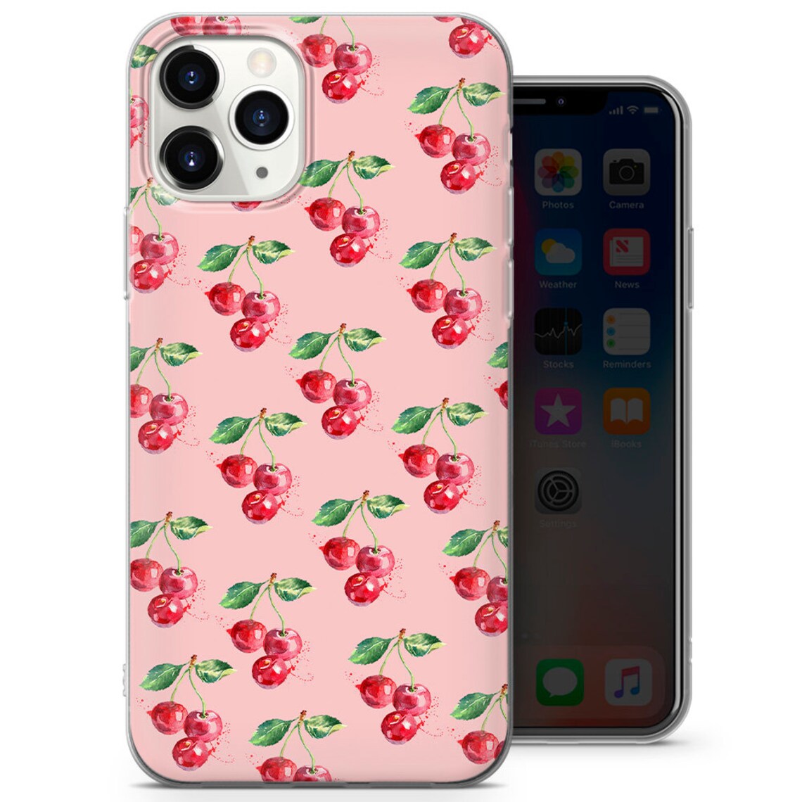 Cherry Phone Case Berry Pattern Cover for Iphone 12 11 Pro XS Etsy UK