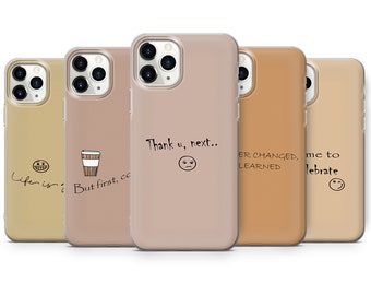 Phrases Phone Case Quote Cover for iPhone 16, 15Plus, 14, 13, 12, Samsung S24Ultra, S23FE, S22, A15, A14, Pixel 9Pro XL, 8A, 8Pro, 7A, 6A