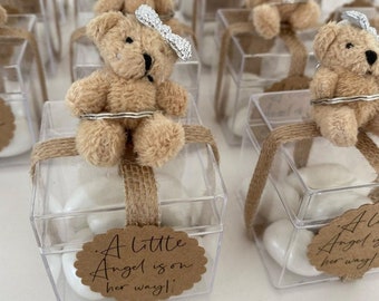 Teddy Bear,Baby Shower Favors,Gender Reveal,Personalized Gifts,Welcoming Favor,Baby Shower Candy Boxes,Baptism Centerpieces,Thank You Favors