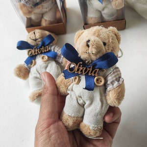 Bomboniere personalizzate con portachiavi orsacchiotto, regali personalizzati, regali per feste baby shower, regali orsetto, bomboniere di compleanno, bomboniere per baby shower con orsacchiotto