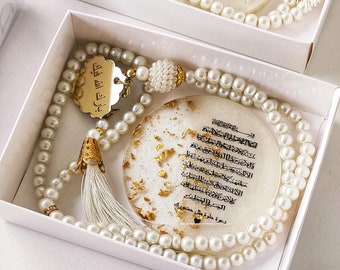Ayatul Kursi Magnet Pearl Rosary: Islamic Wedding Favor