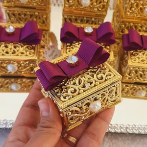 Personilized Weddings favors, Gold Wedding Candy Box,Rosary Box,Bulk favors, Box of Chocolates, Wedding Gifts