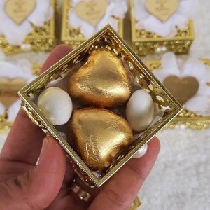 Faveurs de chocolat de mariage pour invité, boîte de bonbons, faveurs de chocolat, boîte de chocolats islamique personnalisée, faveurs de fiançailles en vrac, faveurs de bonbons de mariage