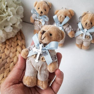 Teddy Bear Favor,Communion Favors,Baptism Centerpieces Gifts,Baby Boy Favors,Baby Shower Party Gifts,Custom Teddy Bear Baby Shower Favors