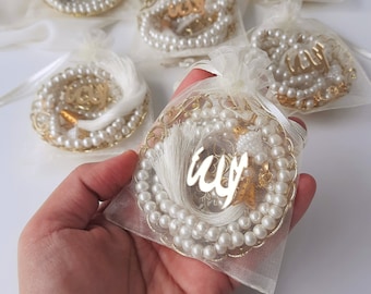 Personalized Hajj Umrah Favors,Gift Rosary in Presentation Bowl,Islamic Wedding Tasbeeh Favor,Pouch Tasbeeh,Muslim Nikkah Favors,Ameen Favor