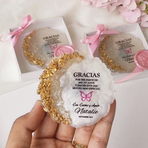 Personalized Quinceañera Gift,Mis Quince Favors,Quinceañera Party Favor,Sweet 16 Gifts,Custom Butterfly Party Favor,Personalized Magnet Gift