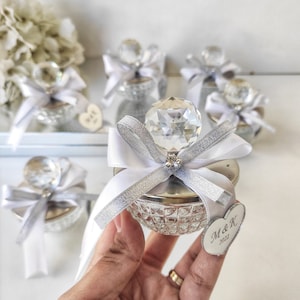 Luxury Wedding Favors For Guests,Personalized Crystal Glass Bowl Gifts,Engagement Favors,Special Design Wedding Favors,Silver Concept Favors