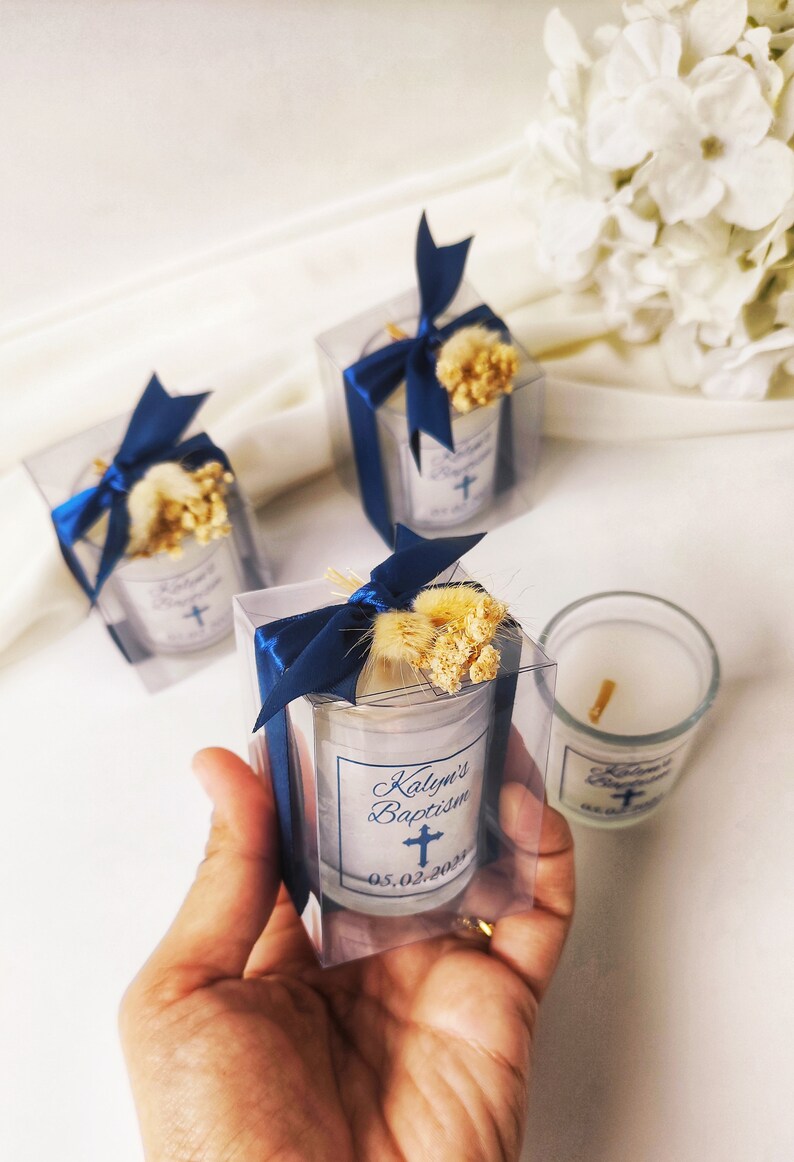 Handmade Baptism Candle Favorschristening Candle Favorsbaby Etsy