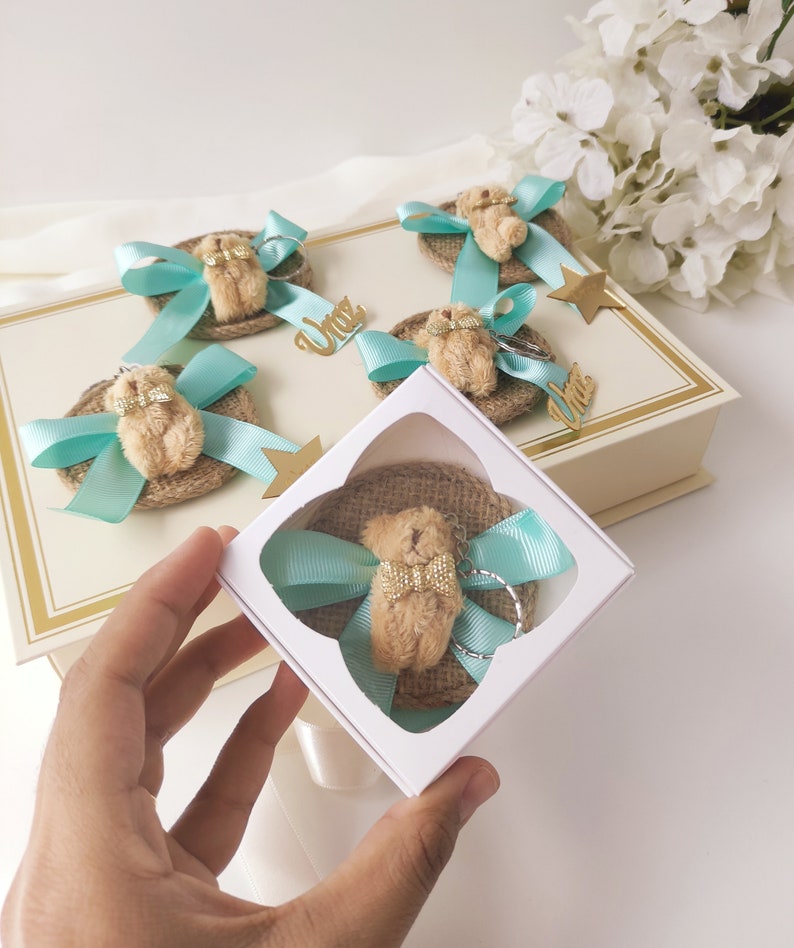 Custom Teddy Bear Baby Showers Favorspersonalized Birthday Etsy