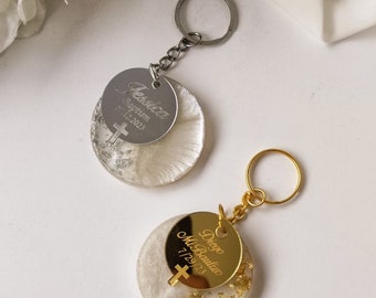 Custom Baptism Keychain Favors,First Communion Gifts,Cross Plexiglass Favors,Personalized Keychain Favors,Mi Bautizo Favors,Guests for Favor