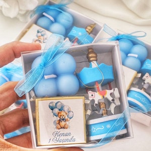 New Born partij chocoladedoos, carrousel babyshower snoep gunsten, bay Boy gunsten, eerste verjaardag gunsten, doop kaars gunsten, carrousel concept