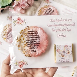 Bomboniere personalizzate per neonati con cioccolatini e magneti, bomboniere per baby shower, regali per bambine, bomboniere a forma di farfalla, bomboniere a forma di coniglio