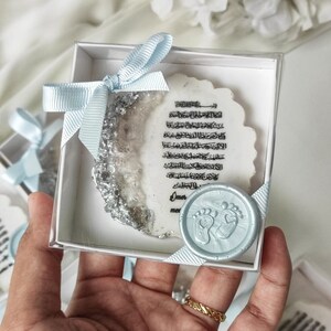 Bomboniere islamiche per baby shower, scatola magnetica per frigorifero Ayatul Kursi, regali per feste di benvenuto per neonati, regali magnetici personalizzati per neonati, bomboniere per battesimo
