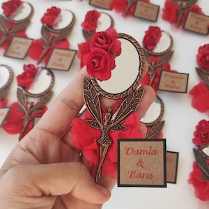 Sweet 16 Mirror Favors,Personalized Guest Favors,Personalized Henna Wedding Favors,Henna Gifts,Bridal Shower Favors, Mis 15 Mirror Magnet